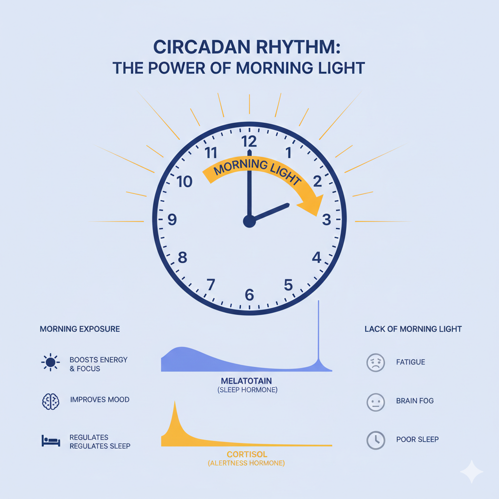 7 Life-Changing Science-Backed Morning Rituals That Will Skyrocket Your Income Circadian rhythm and the importance of morning light.