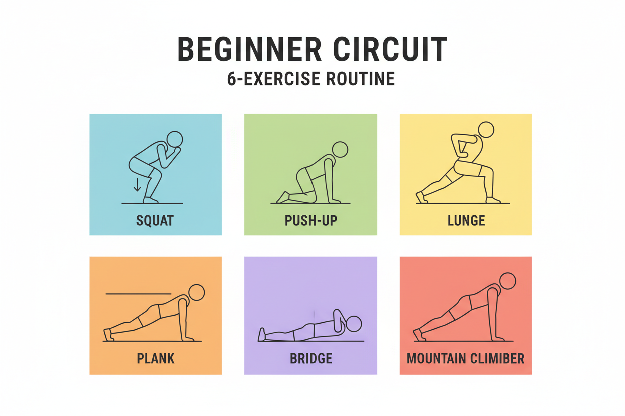 home workout routine for beginners without equipment