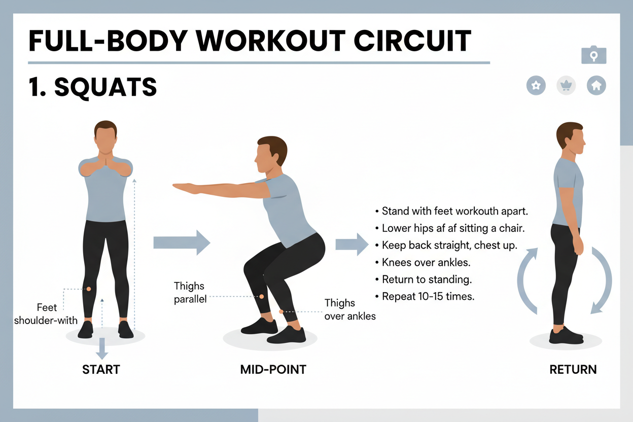 home workout routine for beginners without equipment