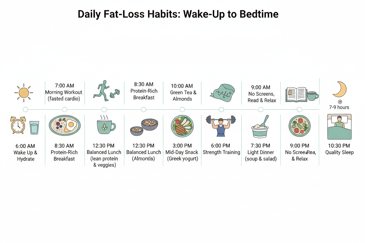 best daily routine to lose weight full day schedule
