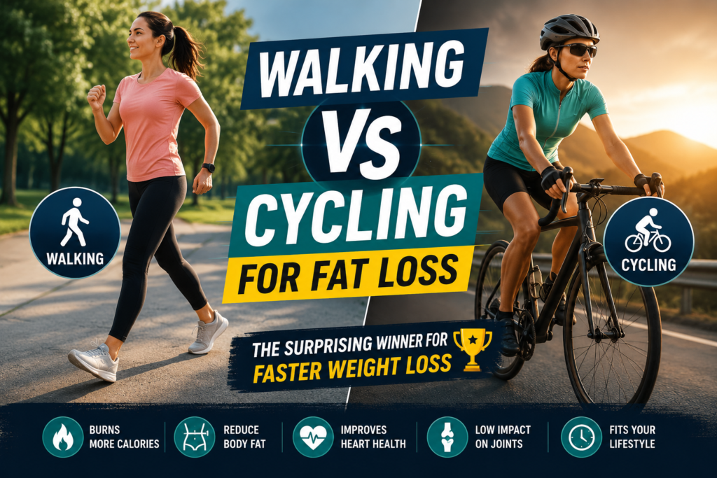 Walking vs Cycling for Fat Loss: The Winner for Weight Loss Walking vs Cycling for Fat Loss