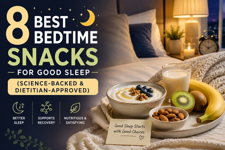 8 Best Bedtime Snacks for Good Sleep (Science-Backed & Dietitian-Approved)