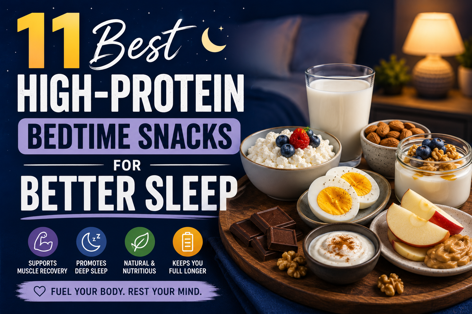 11 Best High-Protein Bedtime Snacks for Better Sleep, According to Dietitians and Sleep Science